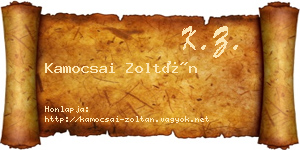 Kamocsai Zoltán névjegykártya