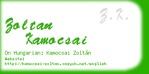 zoltan kamocsai business card